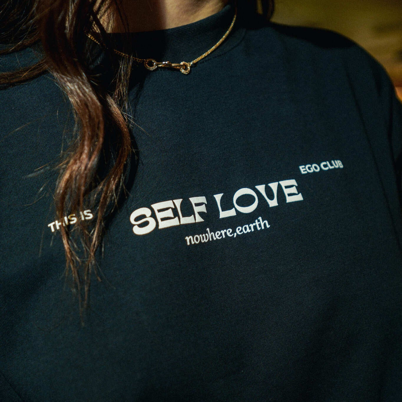 "SL" Black Structured Tee