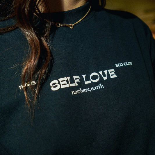 "SL" Black Structured Tee